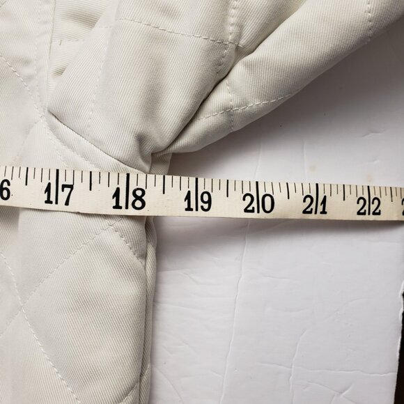 Orvis XSP Cream Off White Quilted Jacket Womens Hunter Sport Field Petite Coat - Picture 12 of 15